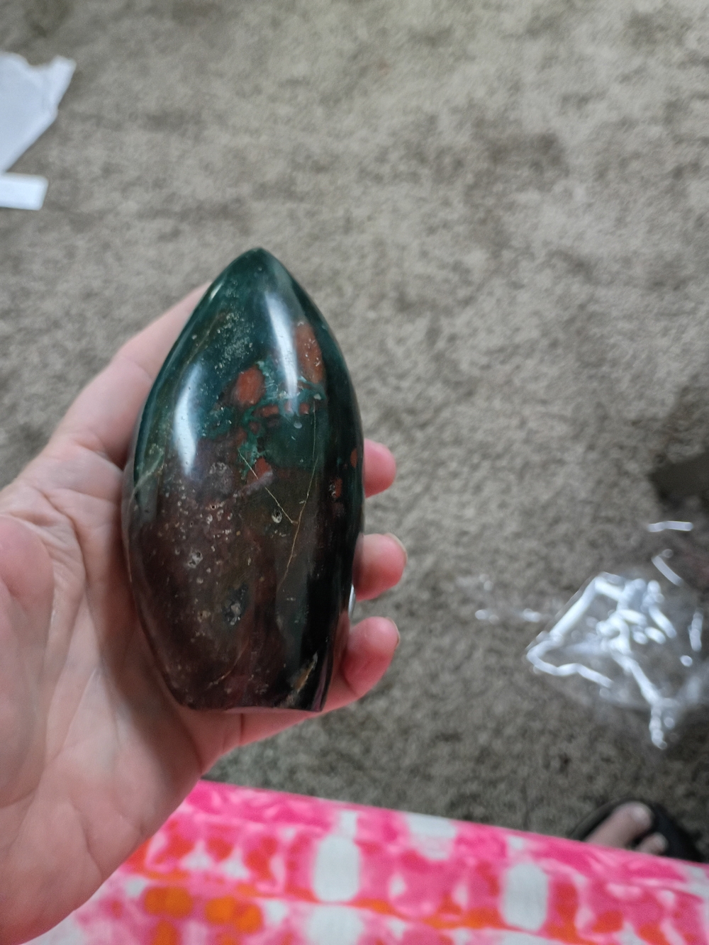African Bloodstone Free Form 5 X 3 Inches